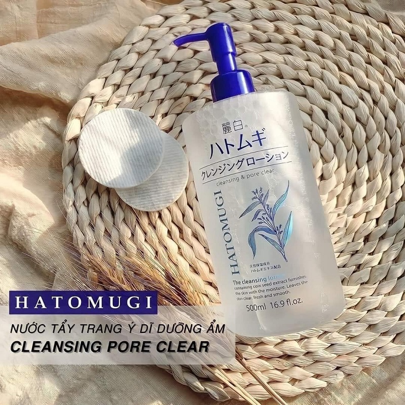 Nước tẩy trang Hatomugi sạch sâu lỗ chân lông, dưỡng ẩm và làm sáng da (Chai 500ml)-5