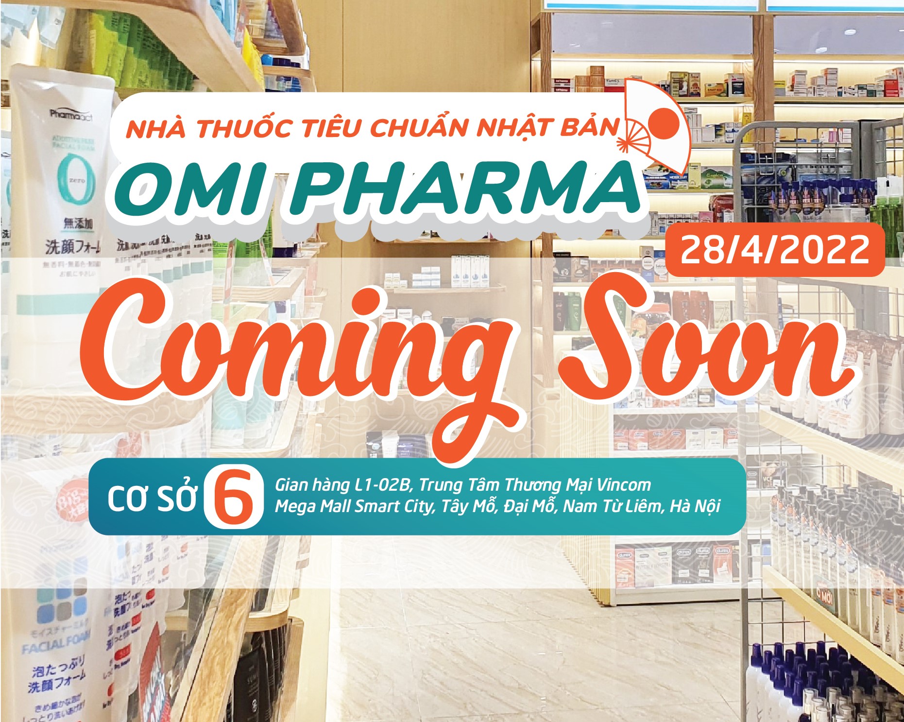 Sắp ra mắt cơ sở 6 Omi Pharma tại Vincom Megamall Smart City