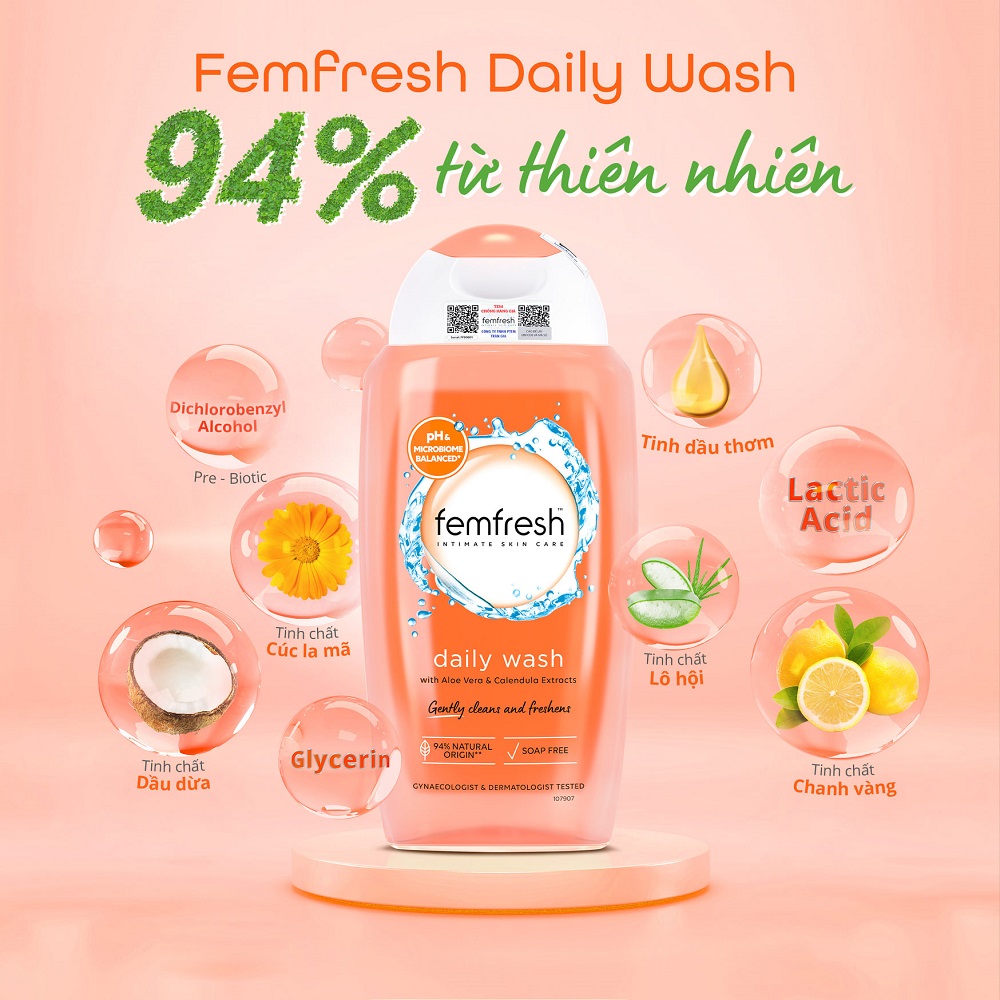 Dung dịch vệ sinh phụ nữ Femfresh Daily Intimate Wash màu cam - 1