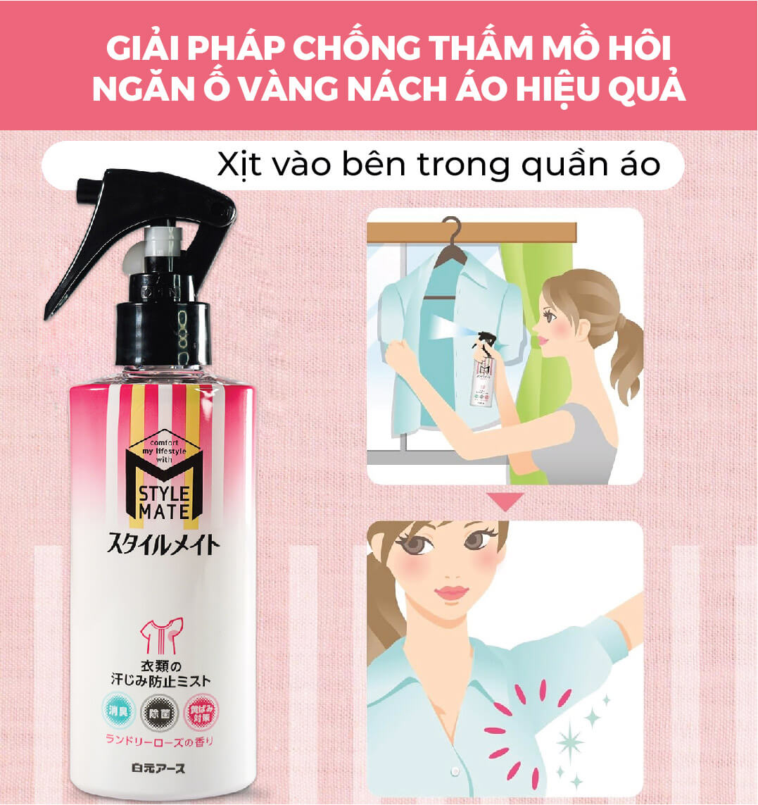 Xịt chống thấm mồ hôi, ngăn ố vàng nách áo Hakugen Earth - 2