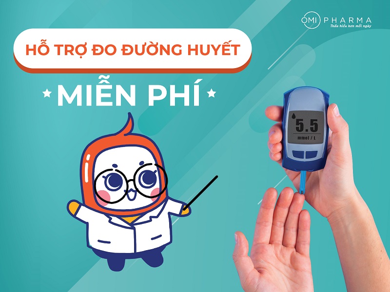 Nhà thuốc Omi Pharma đo đường huyết miễn phí cho tất cả khách hàng