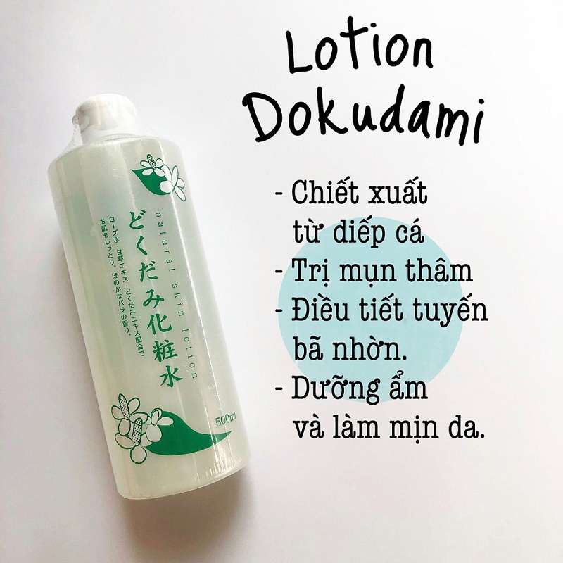 Lotion chiết xuất diếp cá Dokudami Nhật Bản (Chai 500ml)