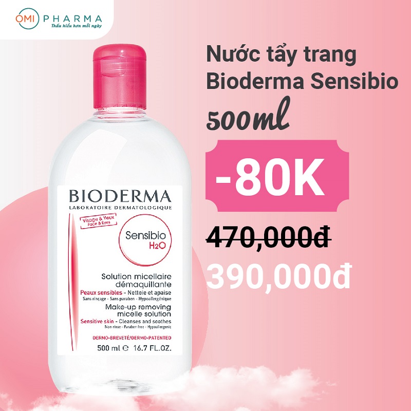 Tặng voucher 80k khi mua tẩy trang Bioderma Sensibio 500ml tại nhà thuốc Omi Pharma-2