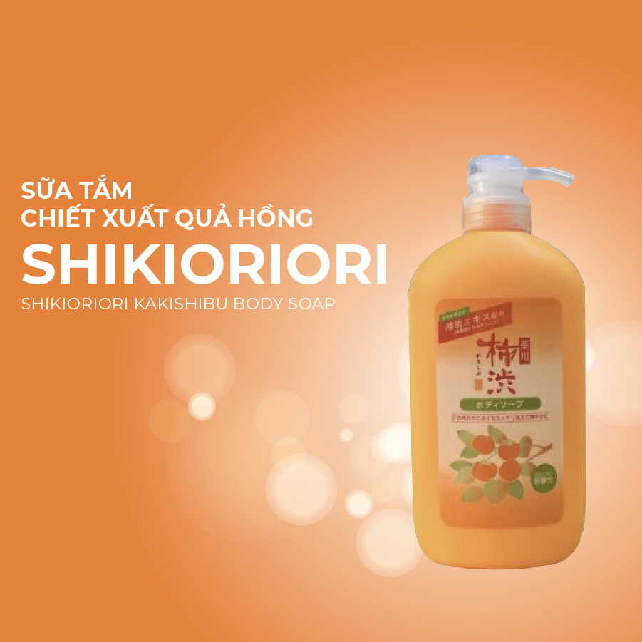 Sữa tắm Shikioriori chiết xuất quả hồng dưỡng ẩm (Chai 600ml) | Omi Pharma