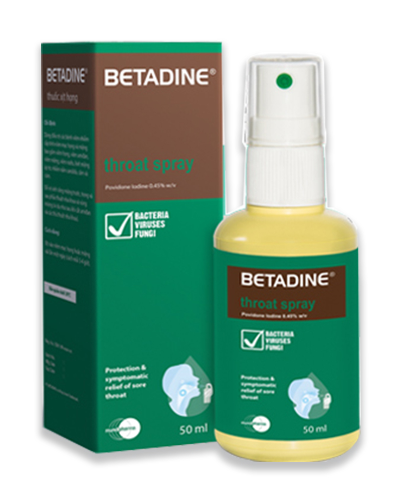 Thuốc xịt họng Betadine được sử dụng để điều trị những bệnh gì?
