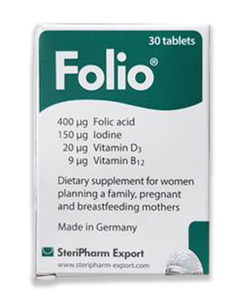 Viên Uống Bổ Sung Acid Folic Cho Mẹ Bầu Và Cho Con Bú Folio® – Hộp 30 Viên  | Omi Pharma