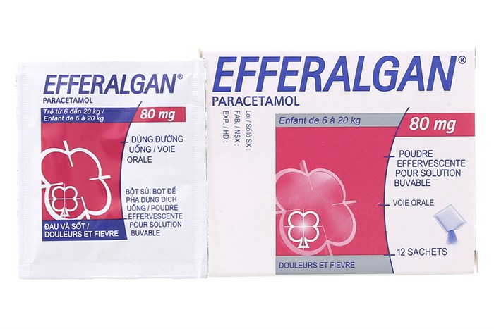 Có bao nhiêu lần mỗi ngày nên uống thuốc Efferalgan 80mg?
