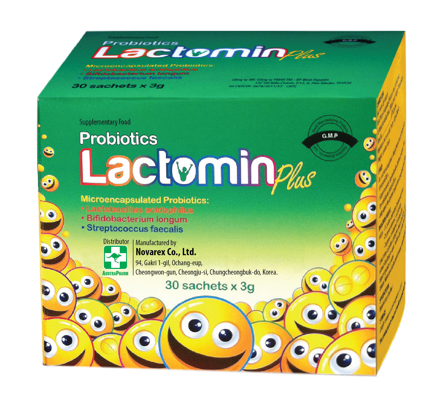 Men vi sinh Probiotics Lactomin Plus (Hộp 30 gói x 3g) | Omi Pharma